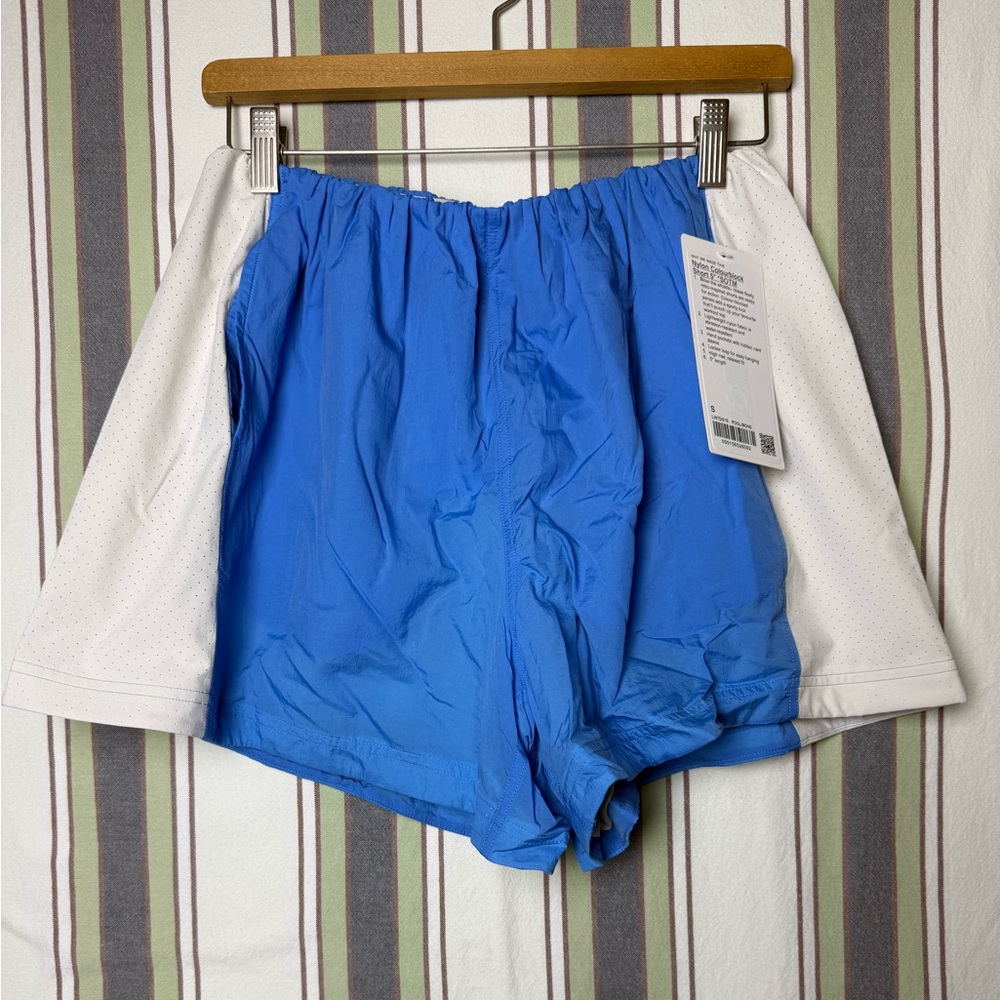 lululemon athletica Blue and White Athletic Shorts